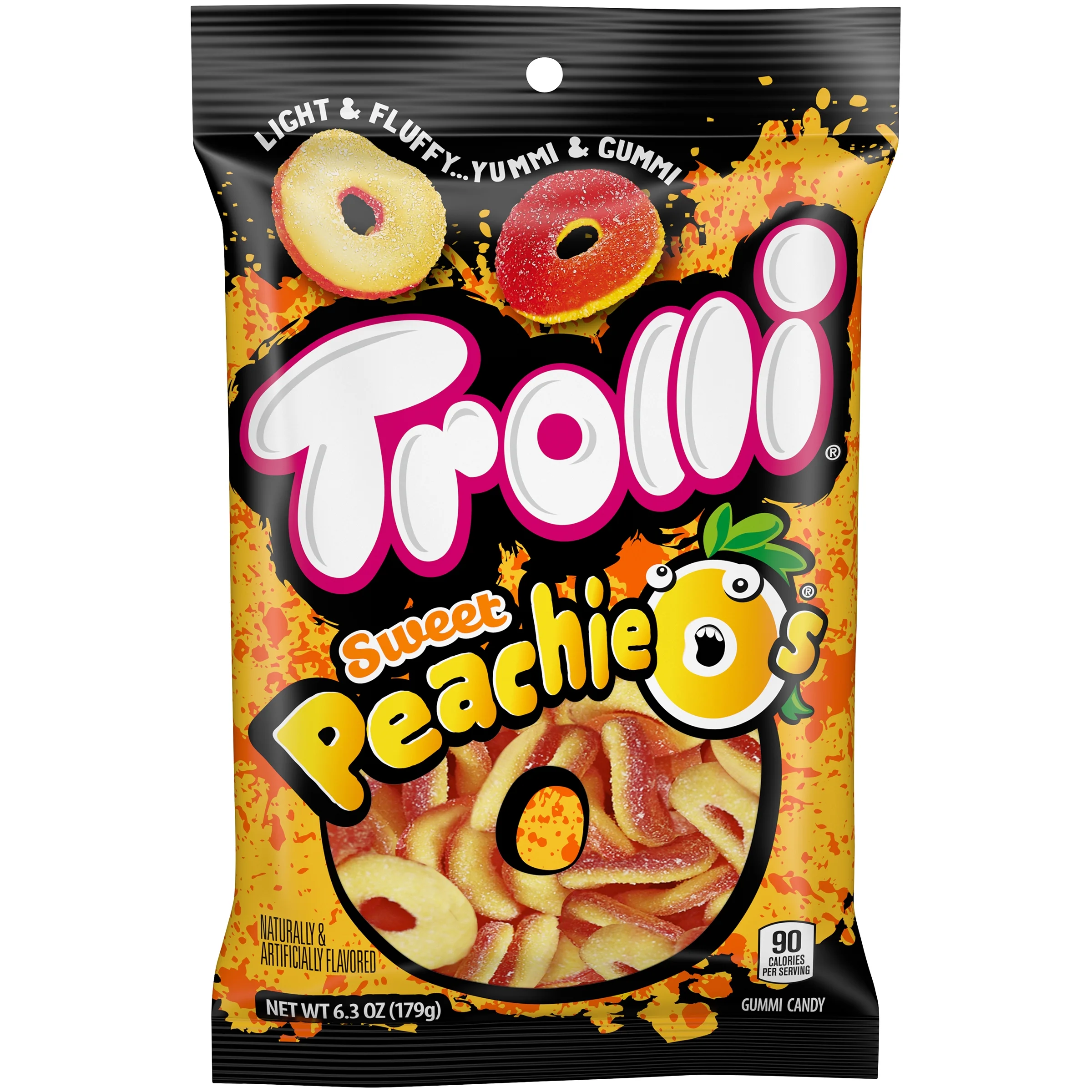 Trolli Trolli Peachie-O's Gummy Candy 6.3oz Bag — ITEM_ID 41420016295