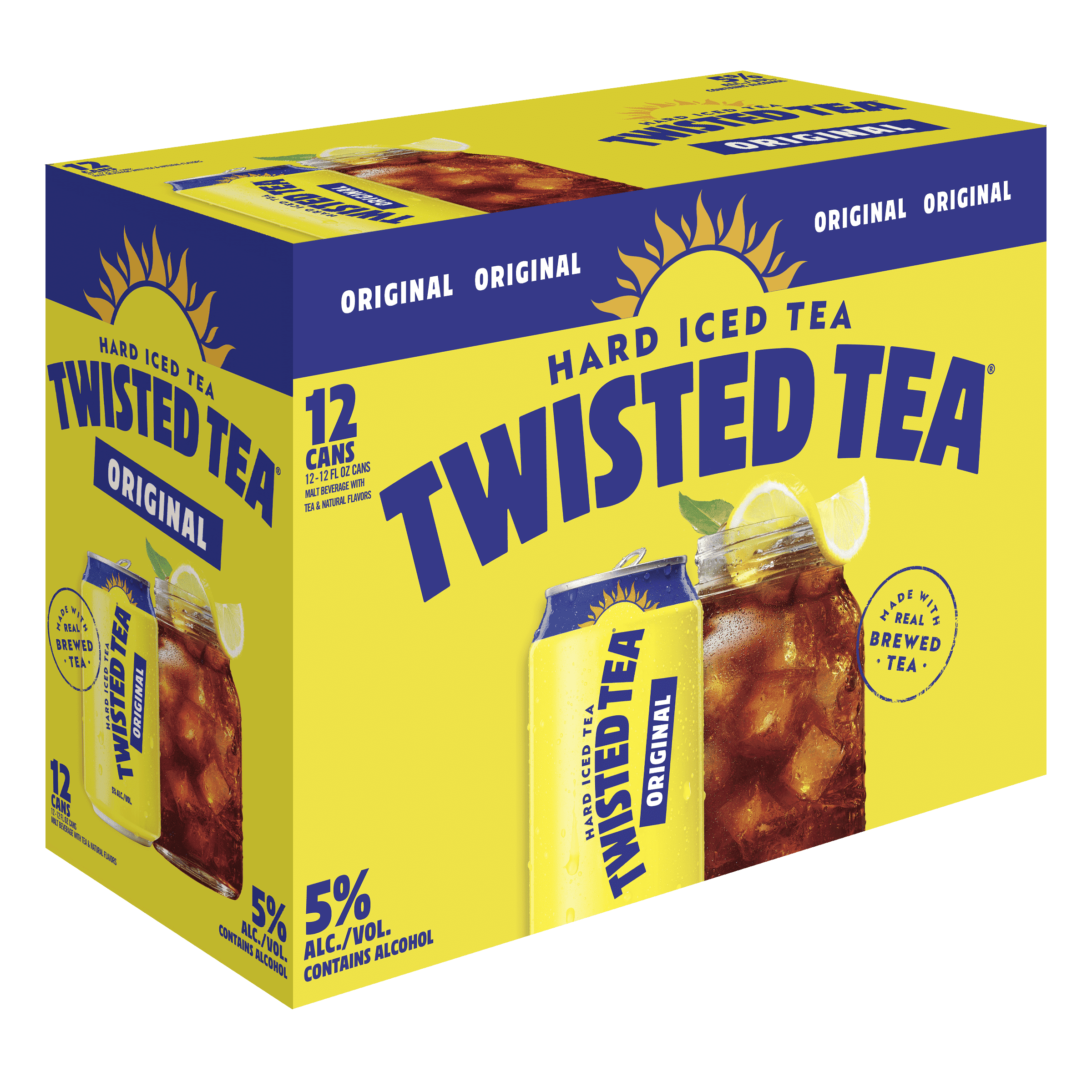 Twisted Tea Twisted Tea Original Hard Iced Tea, 12 pack, 12 fl oz Aluminum Cans, 5% ABV — ITEM_ID 153571794