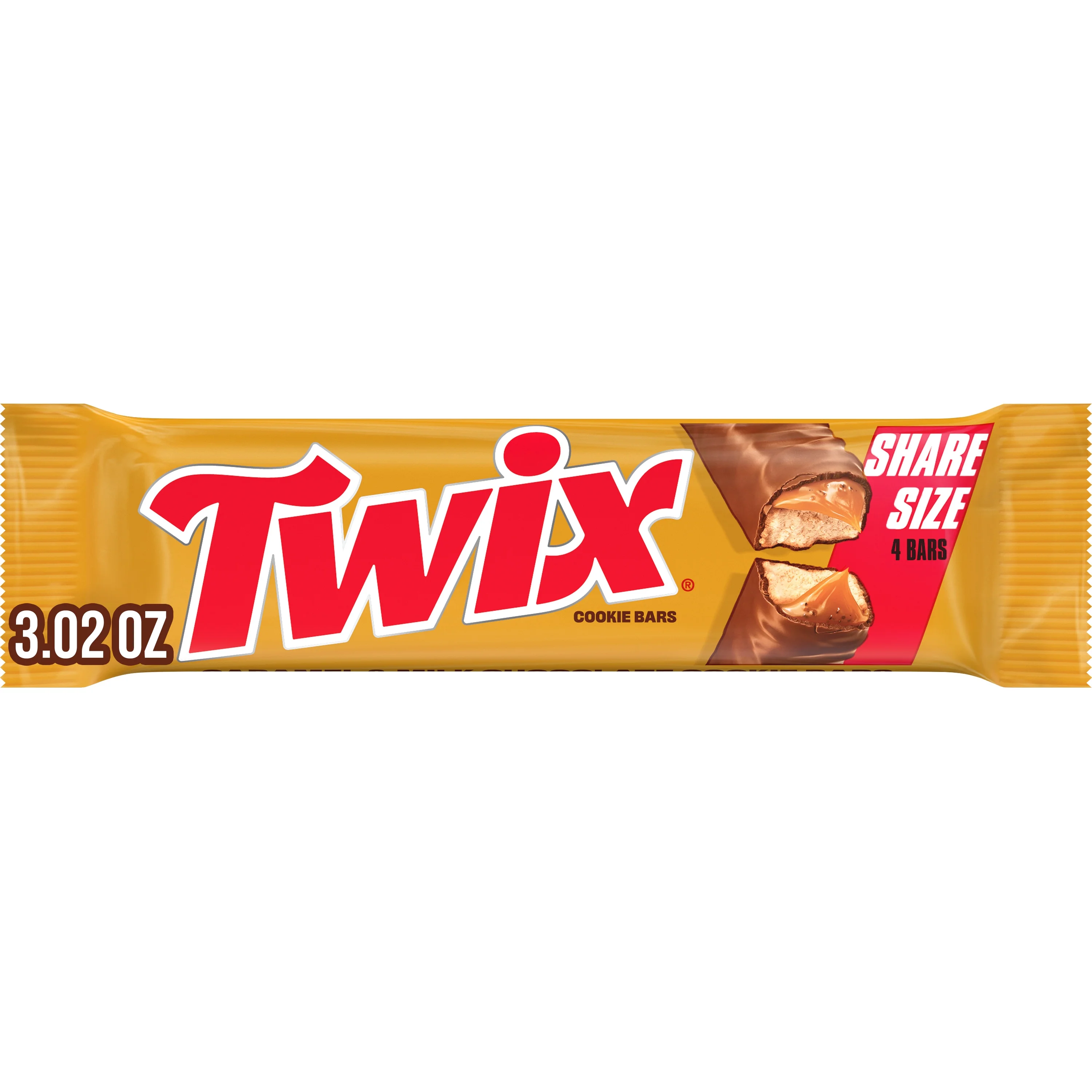 TWIX Twix Milk Chocolate Caramel Cookie Candy Bars, Share Size - 3.02 oz Pack — ITEM_ID 40000004059