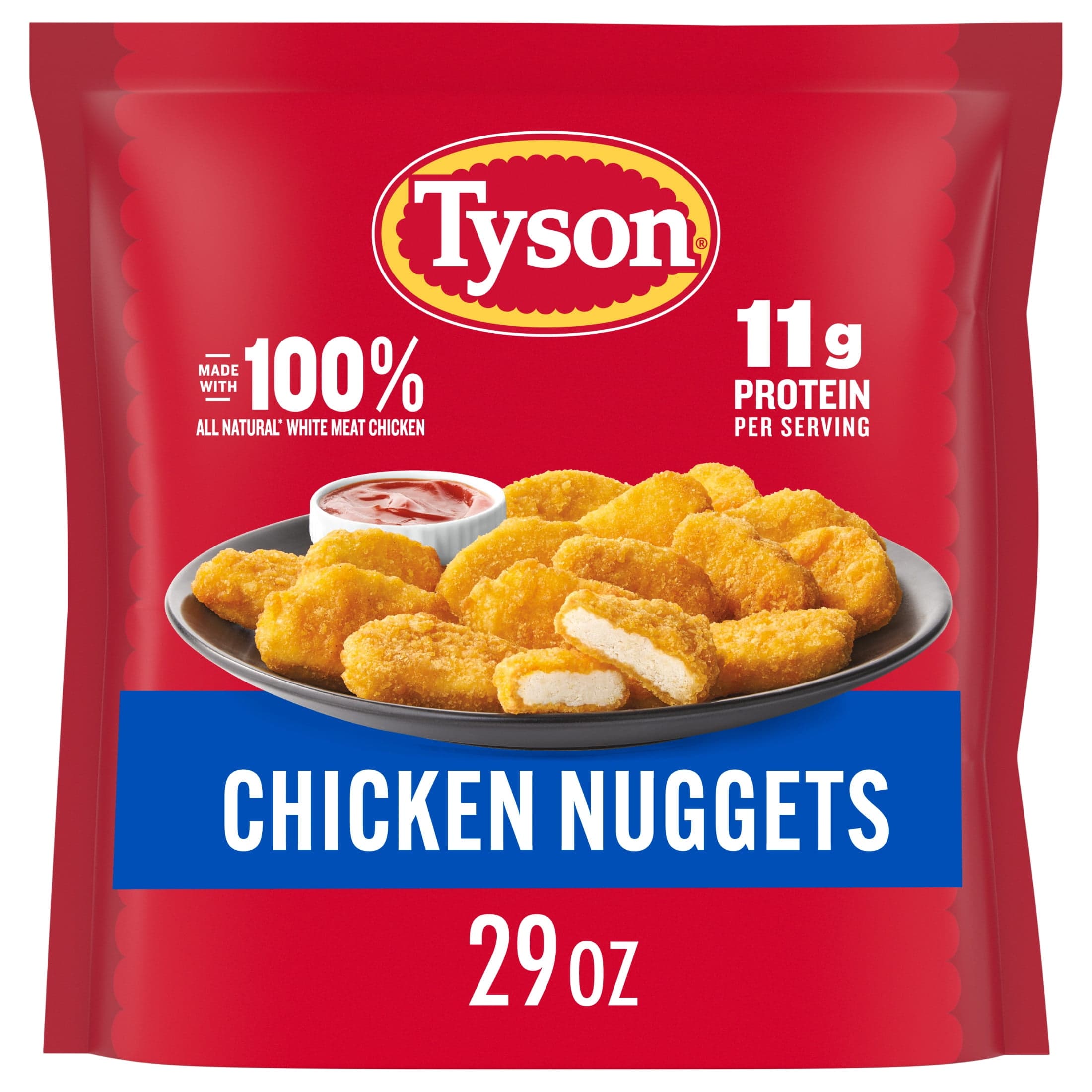 Tyson Foods Tyson White Meat Chicken Nuggets, 29 oz (Frozen, Fully Cooked) — ISBN 8070360807