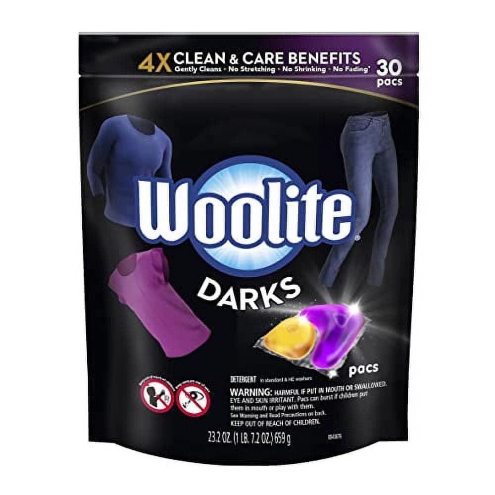 Woolite Woolite Darks Pacs, Laundry Detergent Pacs, 30 Count, for Standard and HE Washers, detergent for black clothes, black detergent, dark laundry detergent — ISBN 2240671639