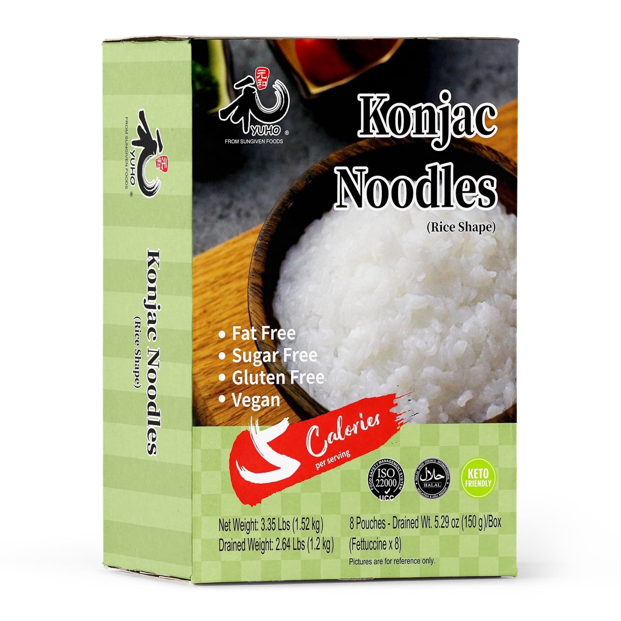 YUHO YUHO Shirataki Konjac Rice, 8 Pack, Vegan, Keto Friendly, 53.61 Oz — ITEM_ID 267642130